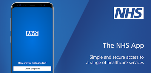 This is an image of the NHS App that is available to download